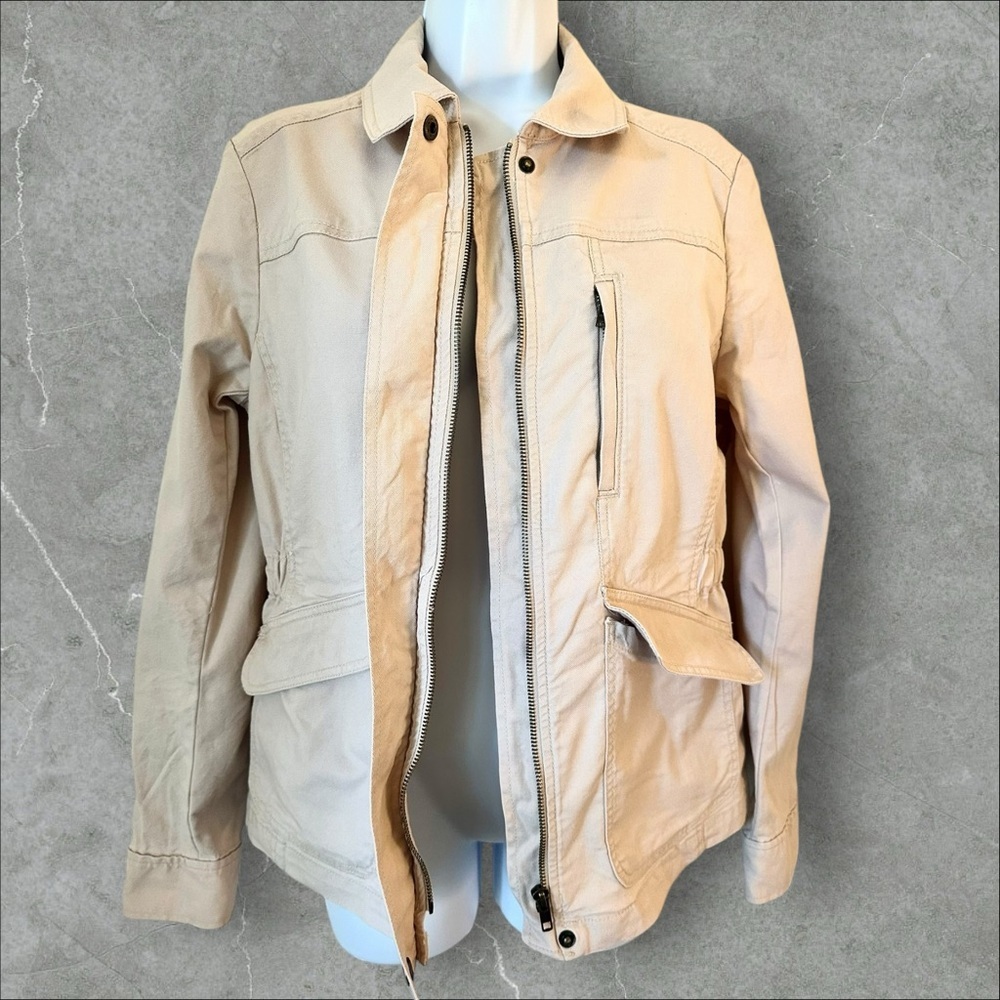 Loft Beige Utility Jacket-Lightweight Cotton Twil… - image 8